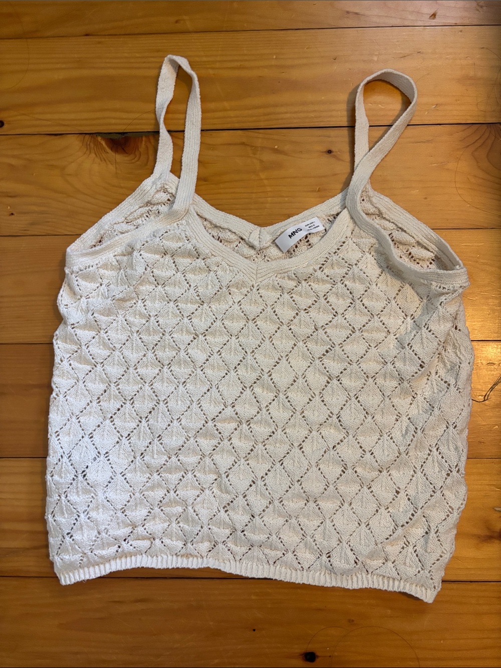 Mango Cream Knit Lace Camisole